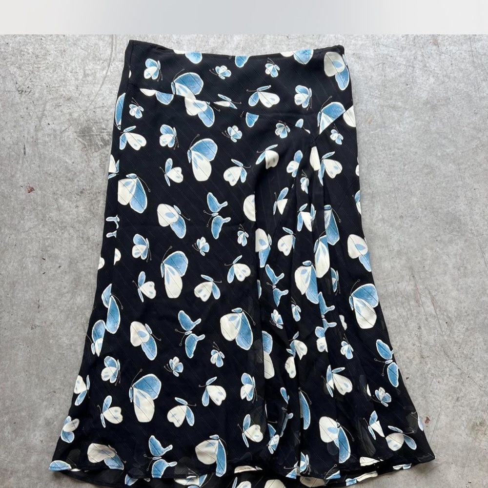 y2k black butterfly skirt